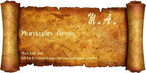 Muntyán Áron névjegykártya