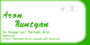 aron muntyan business card